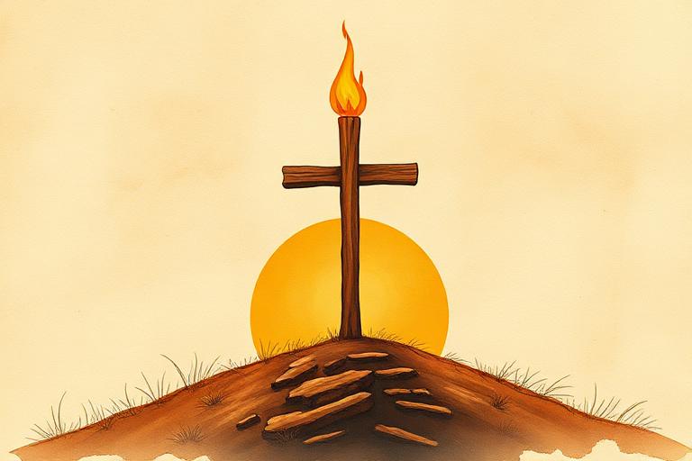 La cruz, la resurrección y Pentecostés